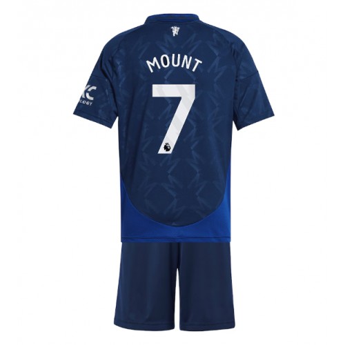 Fotbalové Dres Manchester United Mason Mount #7 Dětské Venkovní 2024-25 Krátký Rukáv (+ trenýrky)